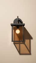 Outdoor Lantern with Frosted Glass Panels
