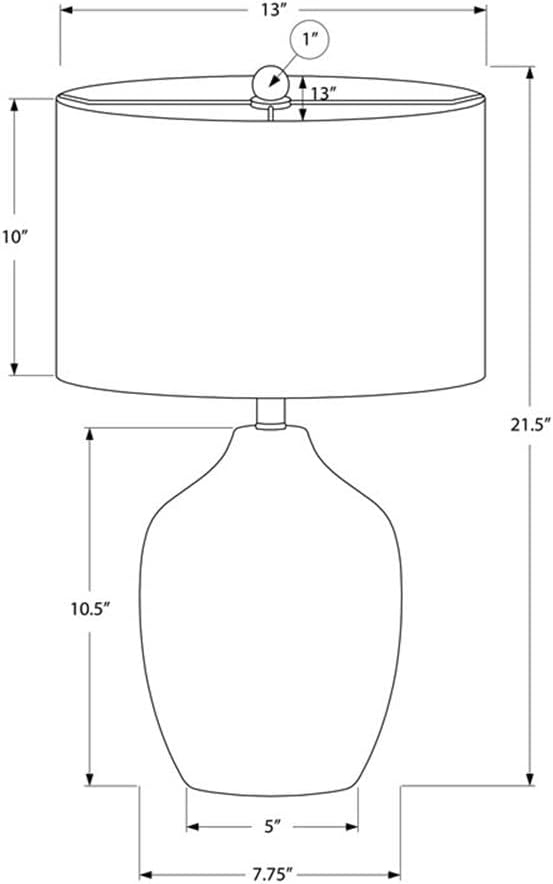 Black Ceramic 3-Way Table Lamp