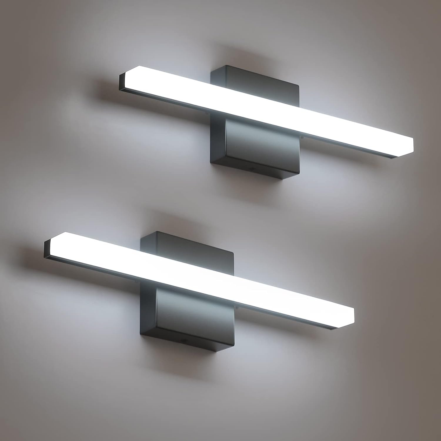 16" Black Shadow-Free LED Vanity Light 2 Pack