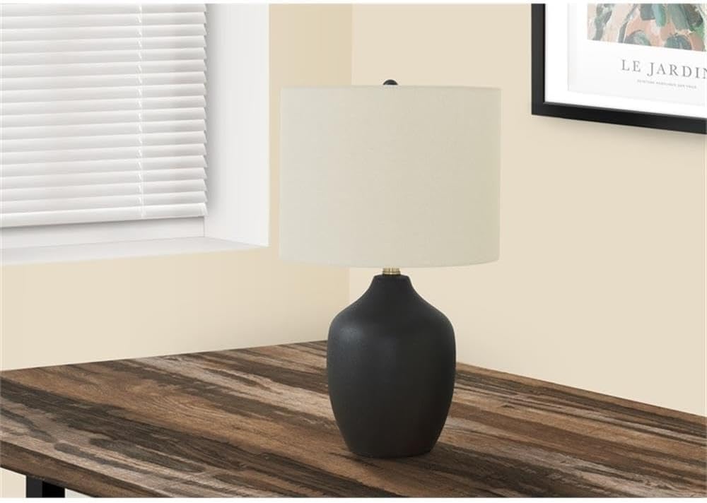 Black Ceramic 3-Way Table Lamp