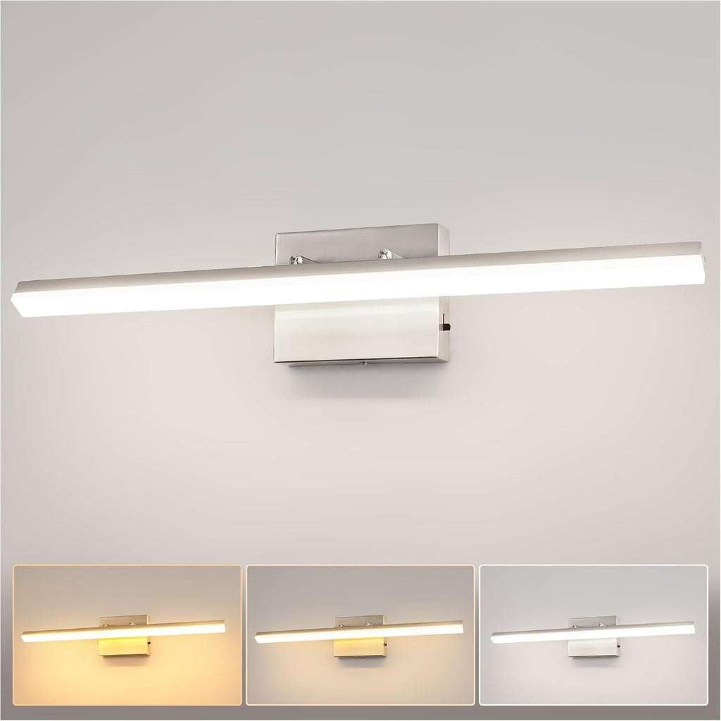 Brushed Nickel 3CCT LED Bathroom Vanity Light Bar