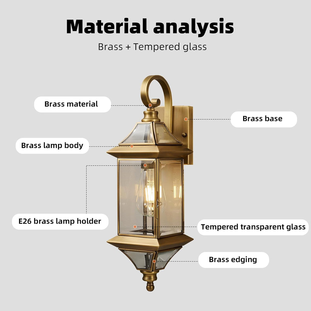 2 Pack Bronze Outdoor Wall Sconces