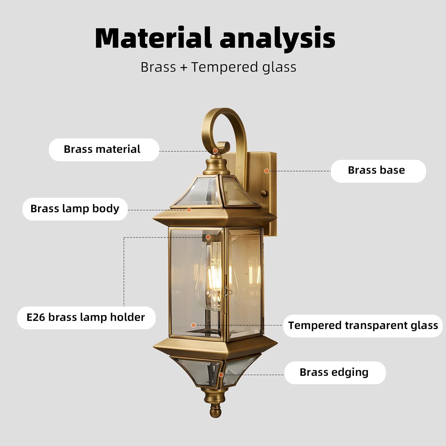 2 Pack Bronze Outdoor Wall Sconces