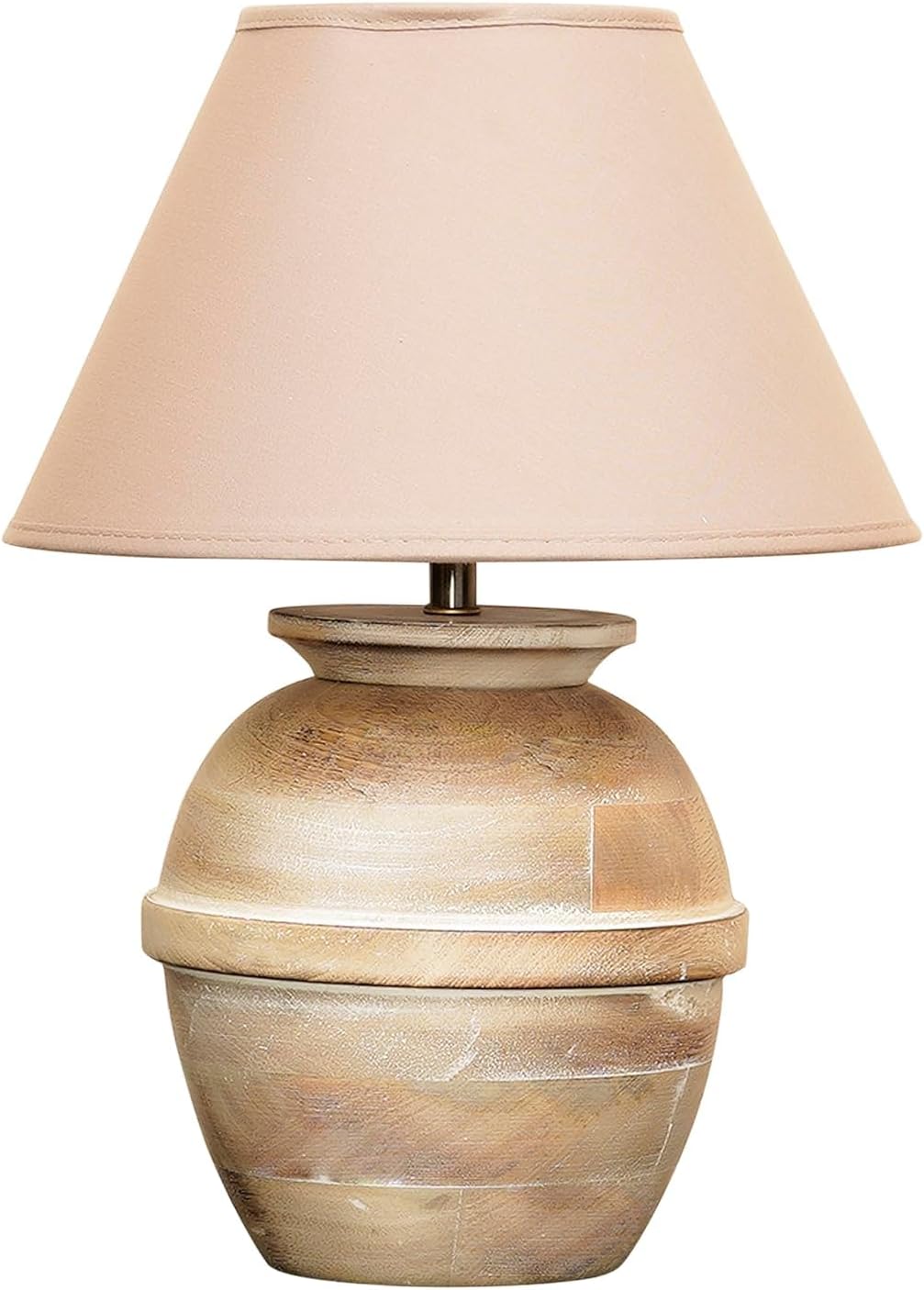 Wooden Rustic Bedside Table Lamp