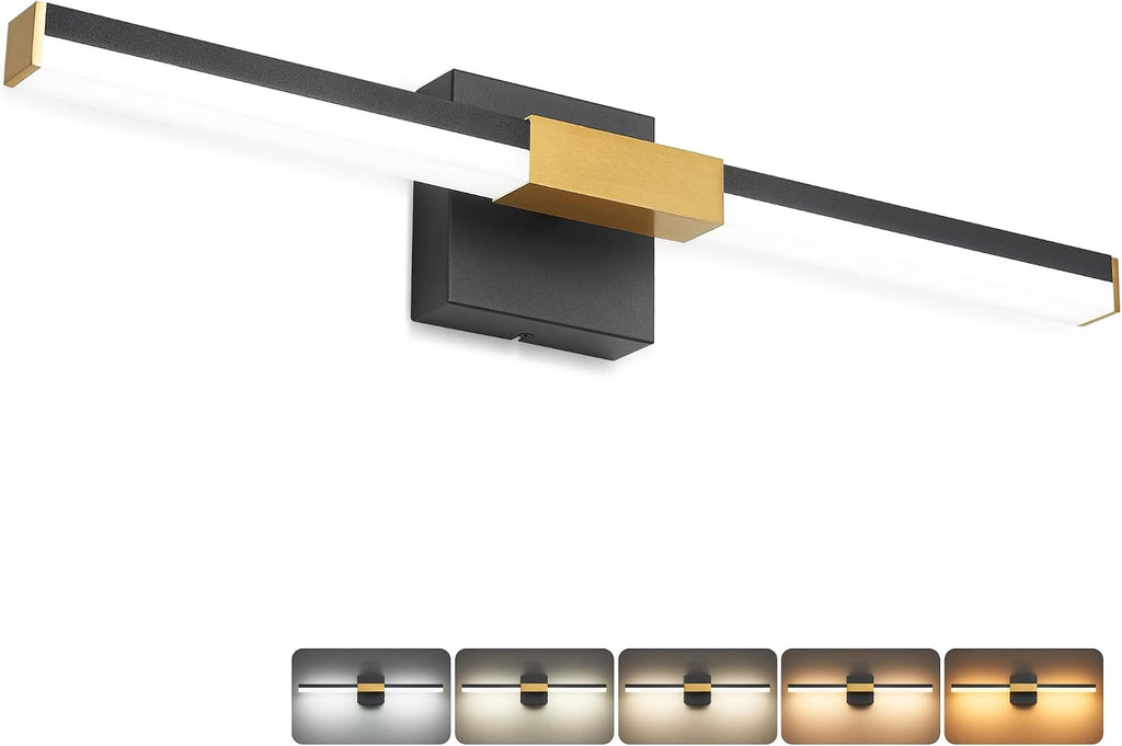 Black Gold 5CCT Adjustable LED Bathroom Vanity Light Bar