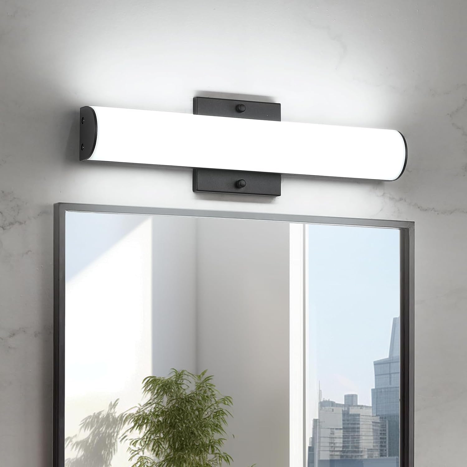 16 Inch Black Linear LED Bathroom Vanity Light