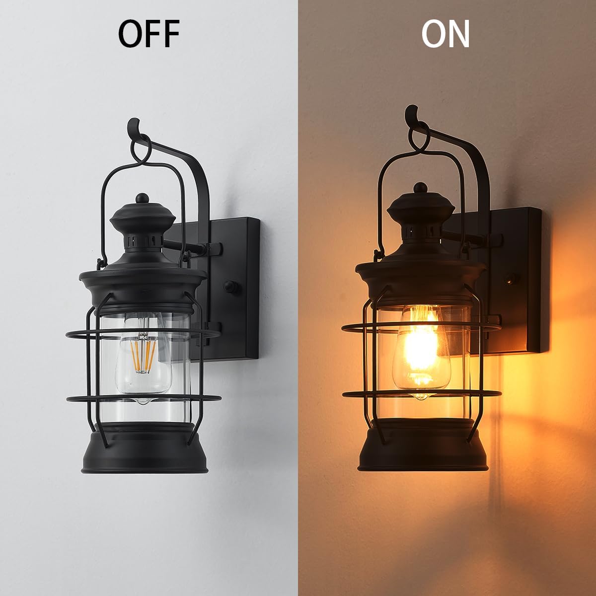 Black Farmhouse E26 Wall Sconce