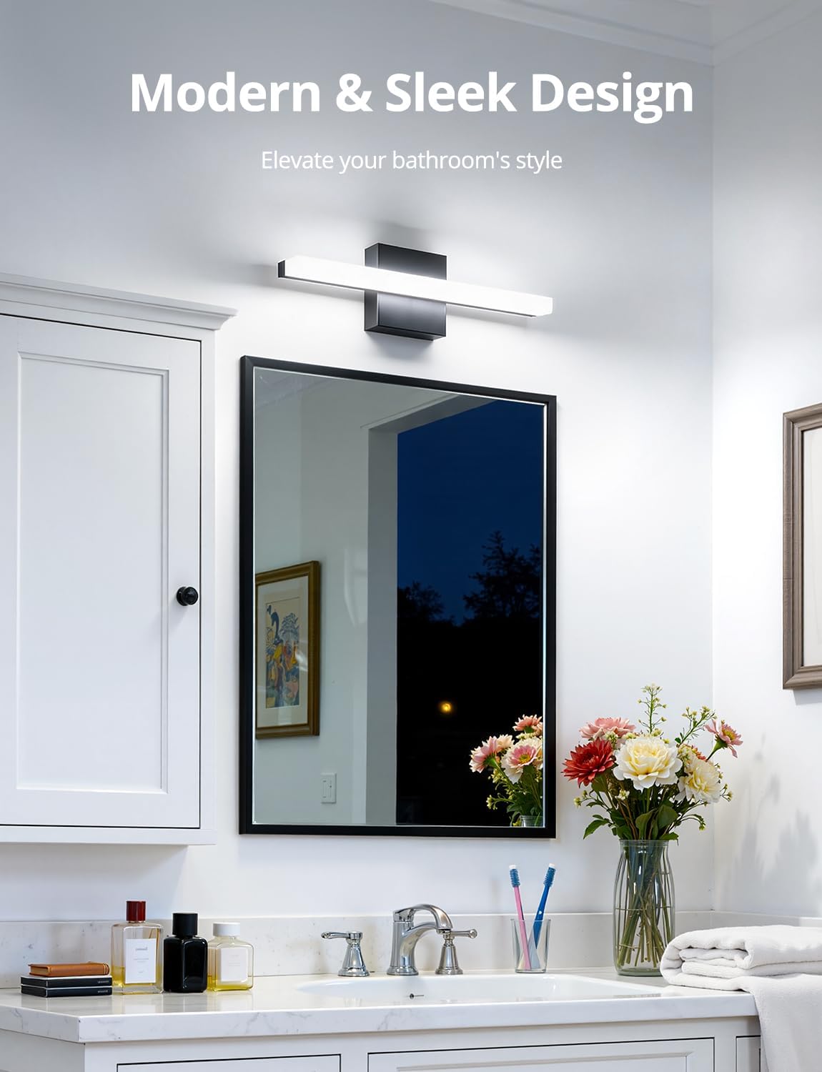 16" Black Shadow-Free LED Vanity Light 2 Pack