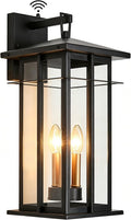 20" Black Dusk to Dawn Outdoor Wall Lantern