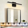 Rotatable Black LED Bathroom Vanity Light 5CCT Dimmable