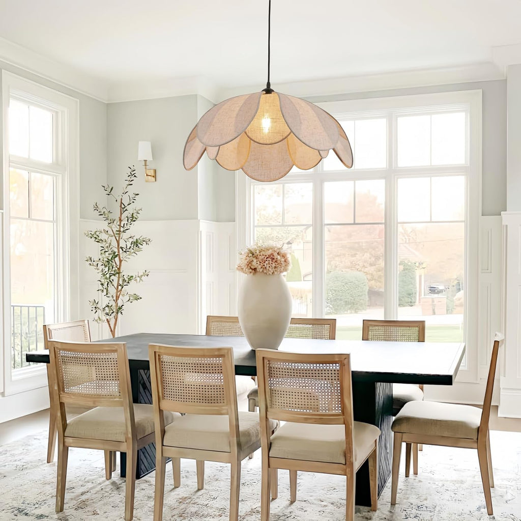Linen Rattan Boho Pendant Chandelier