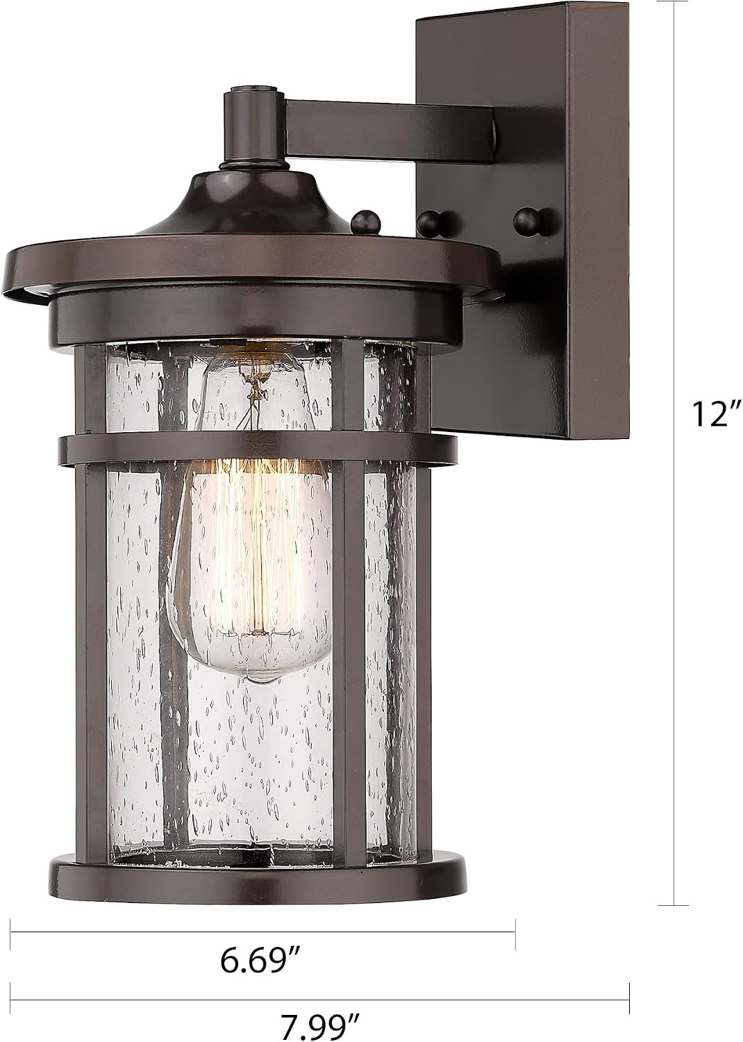 2 Pack Bronze Outdoor Wall Sconces