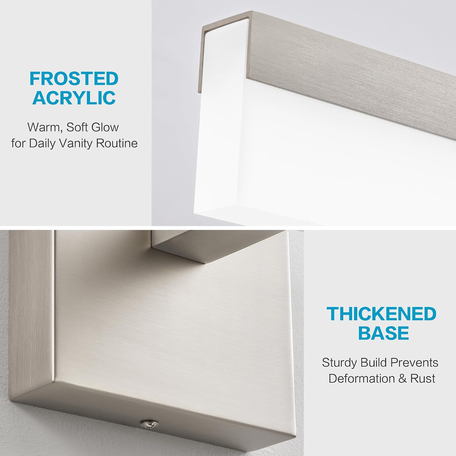 24" Brushed Nickel Retractable 5CCT LED Vanity Light
