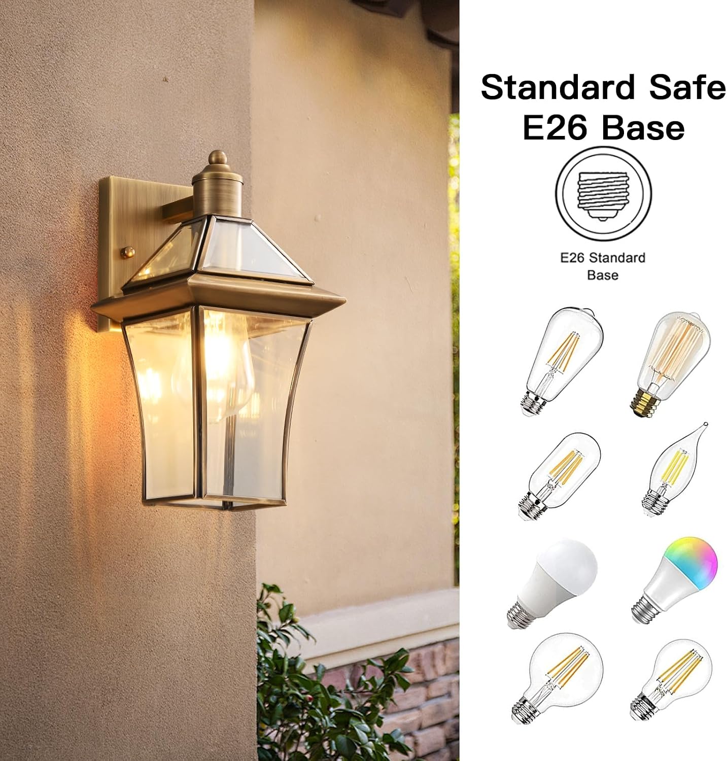 2 Pack Waterproof Outdoor Wall Sconces