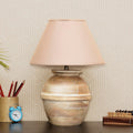 Wooden Rustic Bedside Table Lamp
