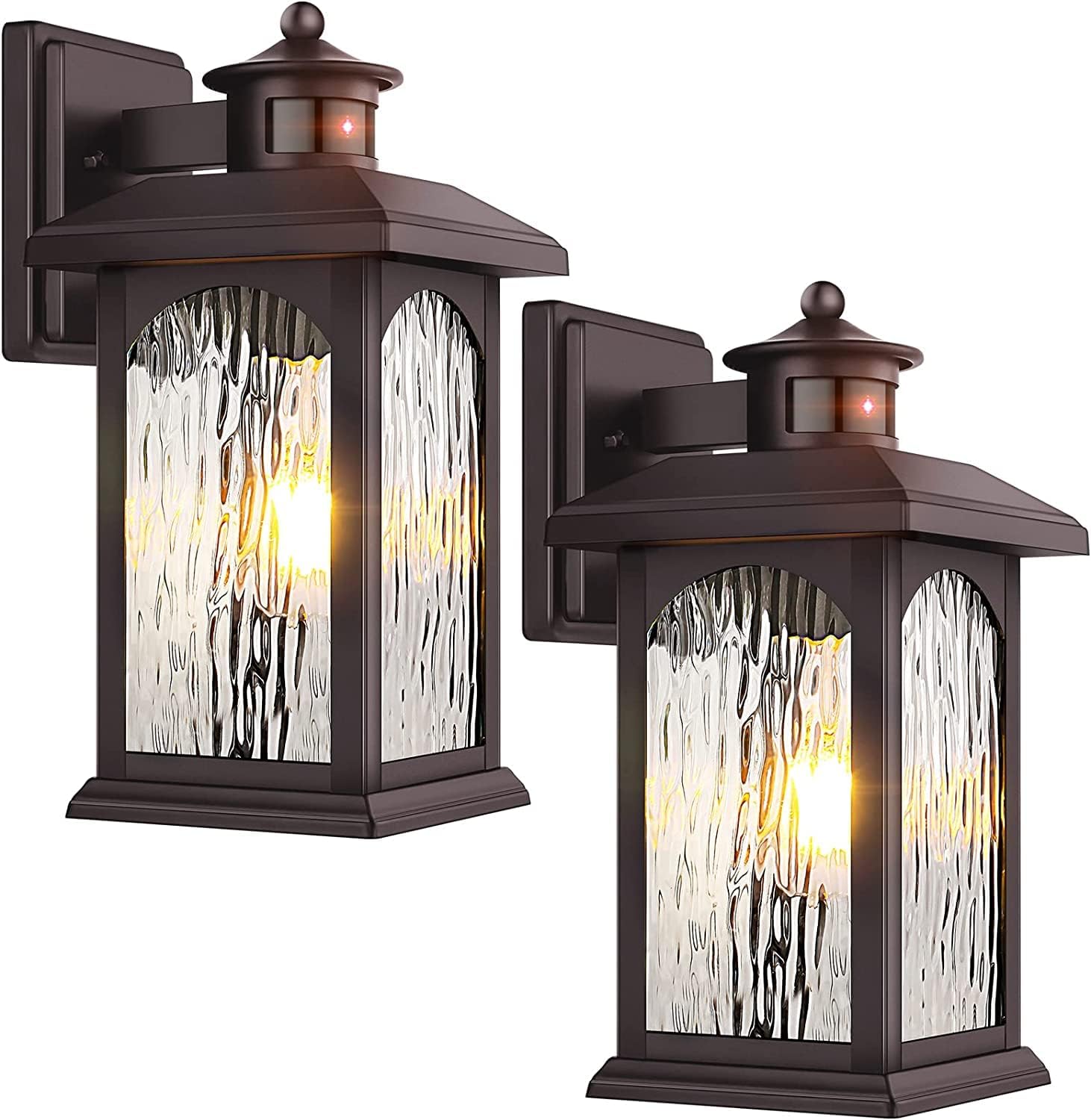 Bronze Motion Sensor Outdoor Wall Lights