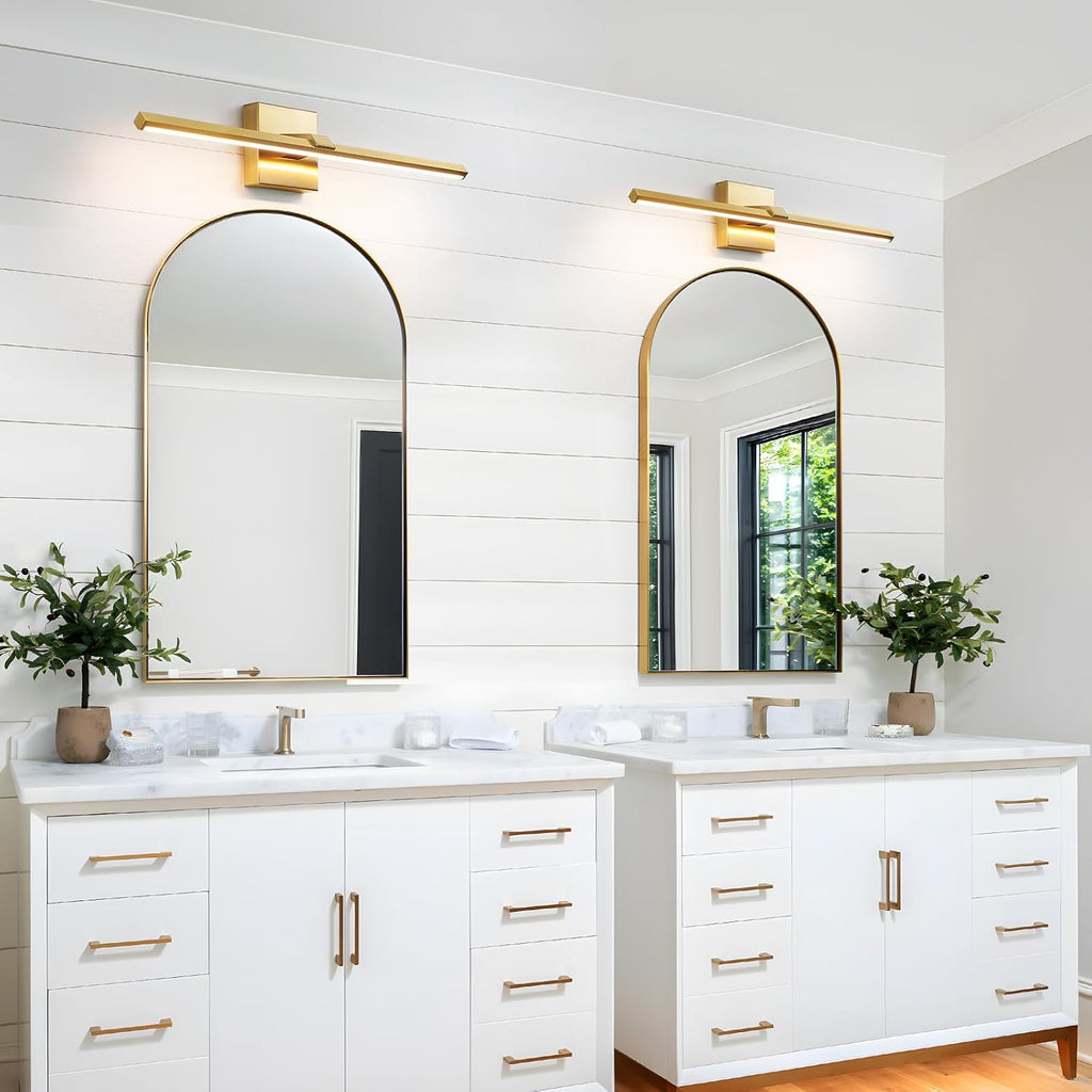 24" Brushed Gold 5CCT Dimmable LED Vanity Light