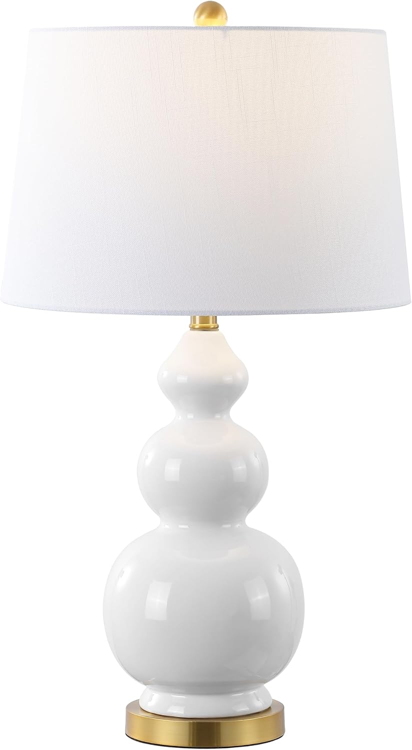 White Brass Gourd Table Lamp