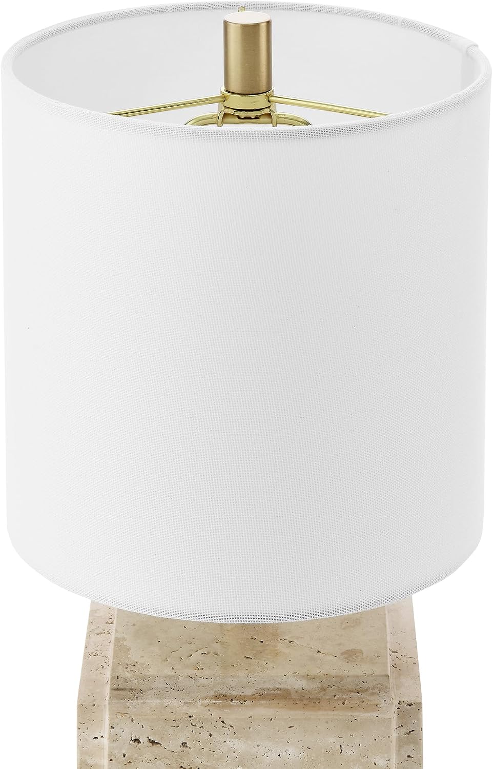 Beige Travertine Stone Table Lamp