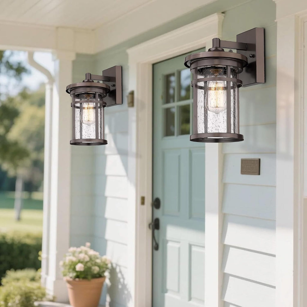 2 Pack Bronze Outdoor Wall Sconces