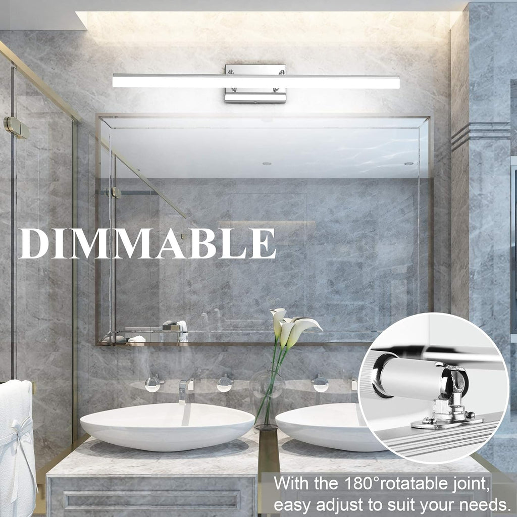 31.5" Chrome Dimmable LED Bathroom Vanity Light