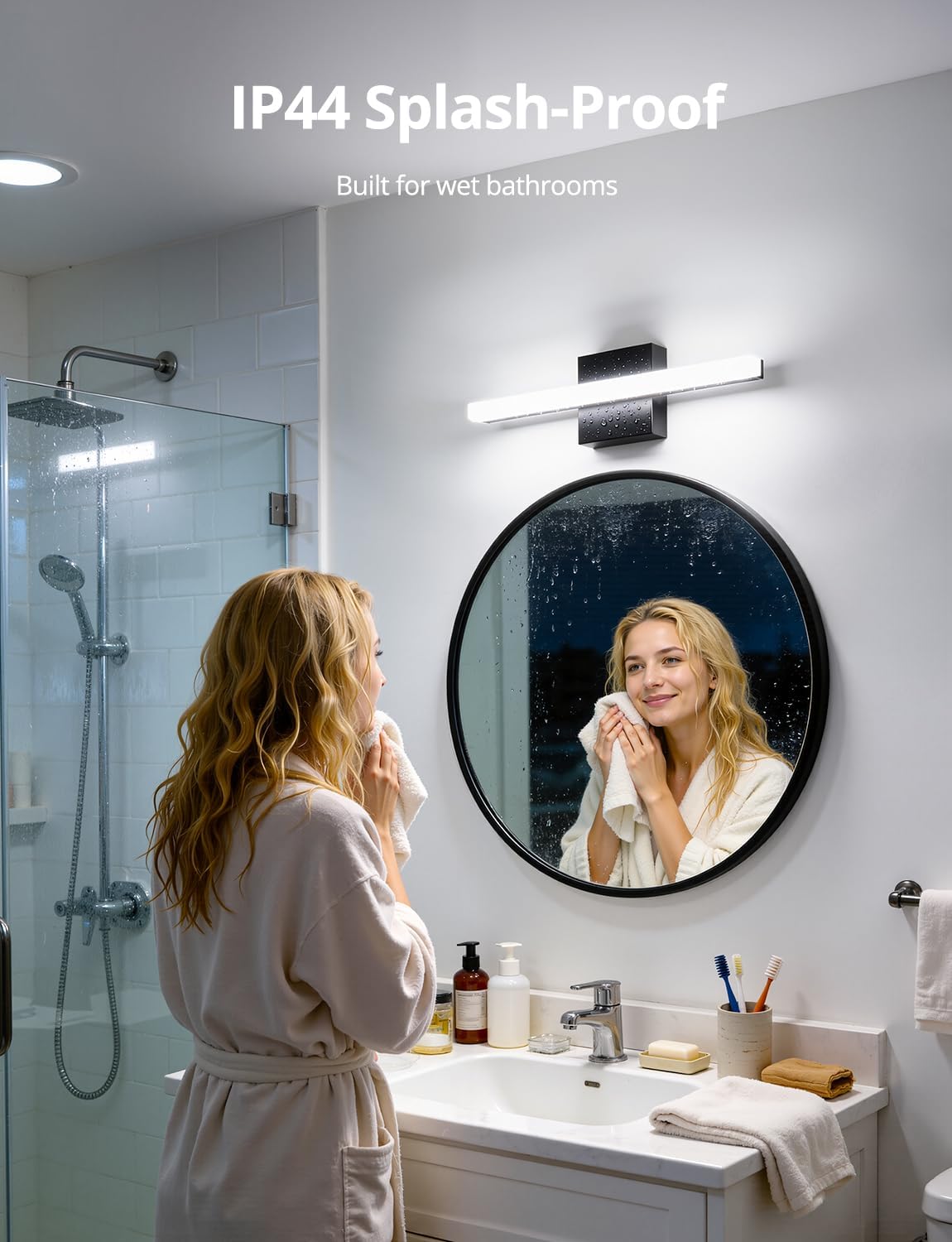 16" Black Shadow-Free LED Vanity Light 2 Pack