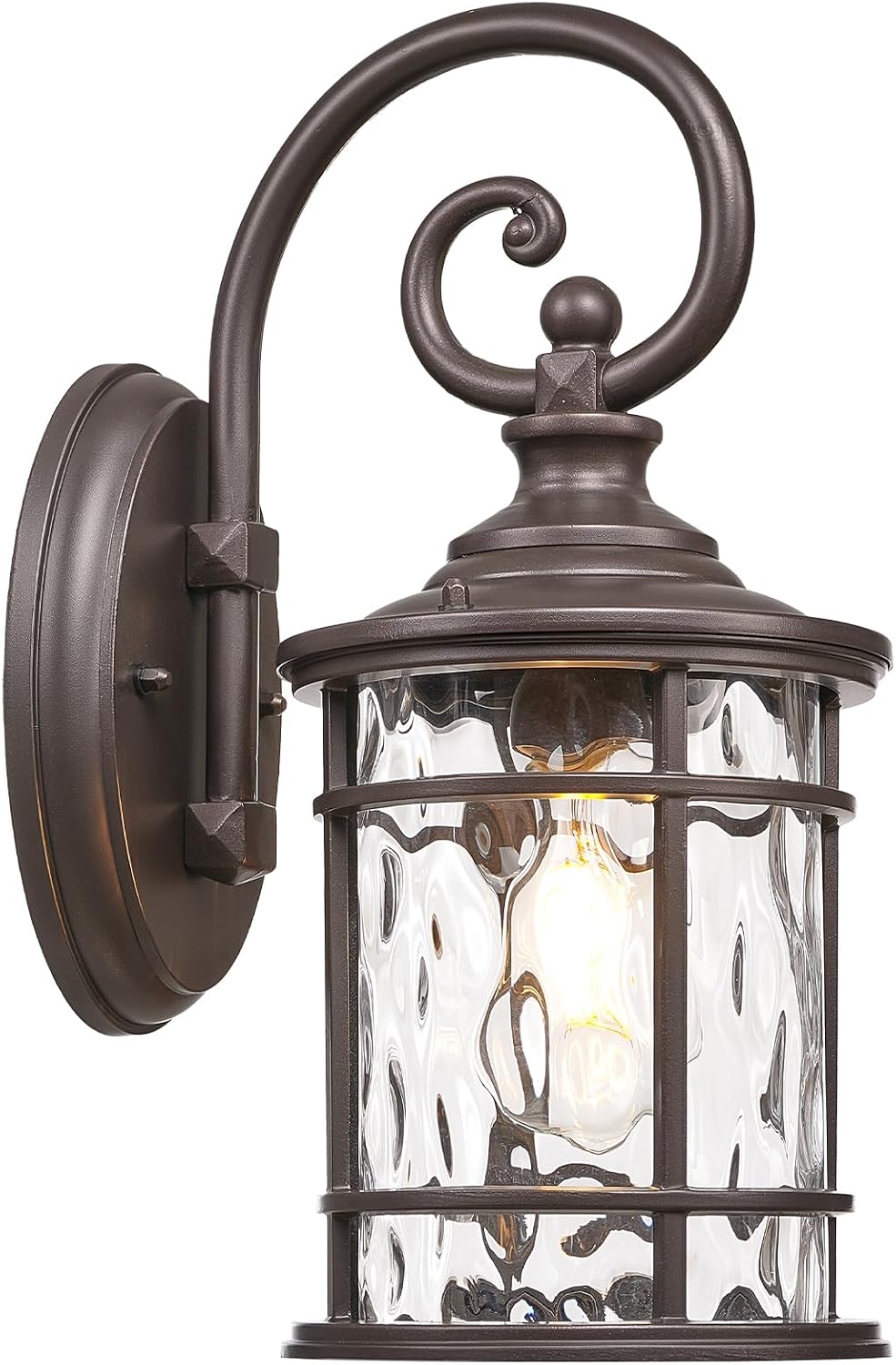 ORB Water Ripple Glass Outdoor Wall Sconce