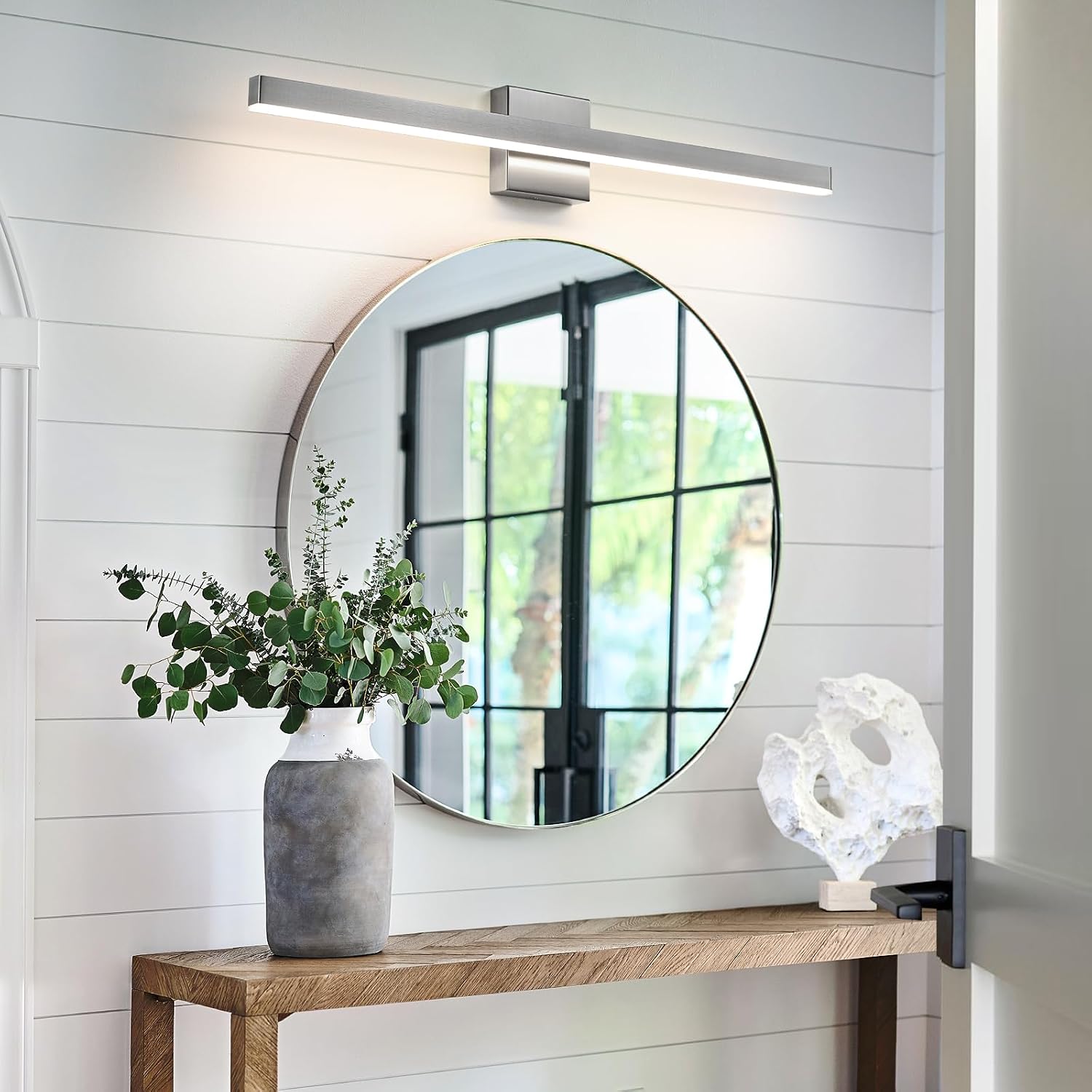 32 Inch Brushed Nickel 5CCT Dimmable LED Vanity Light