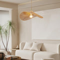 Natural Bamboo 1-Light Boho Pendant Light