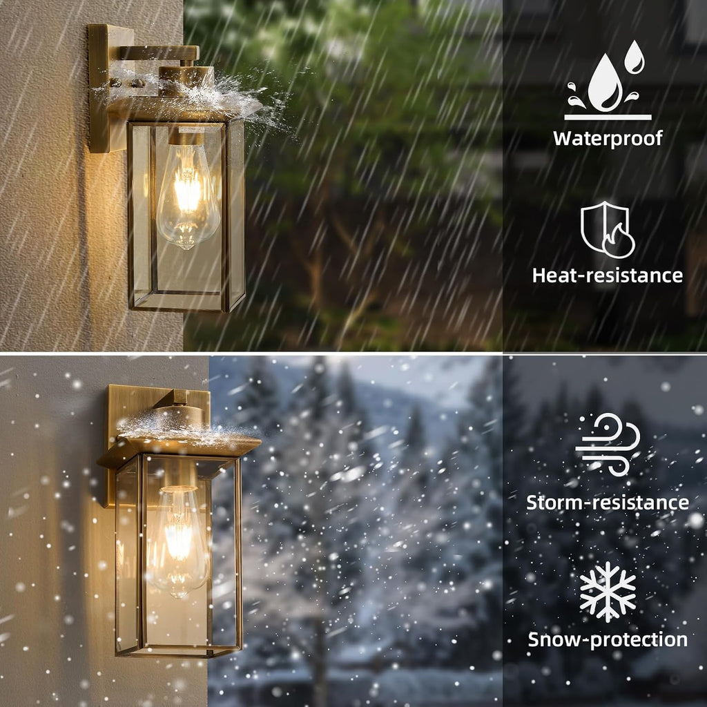 2 Pack Bronze Outdoor Wall Sconces