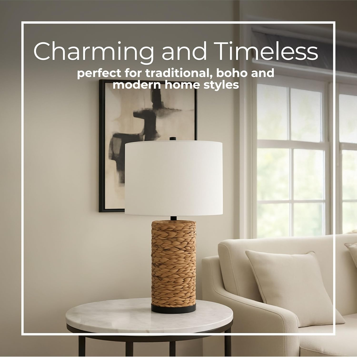 2 Pack Ripple Glass Pillar Table Lamp