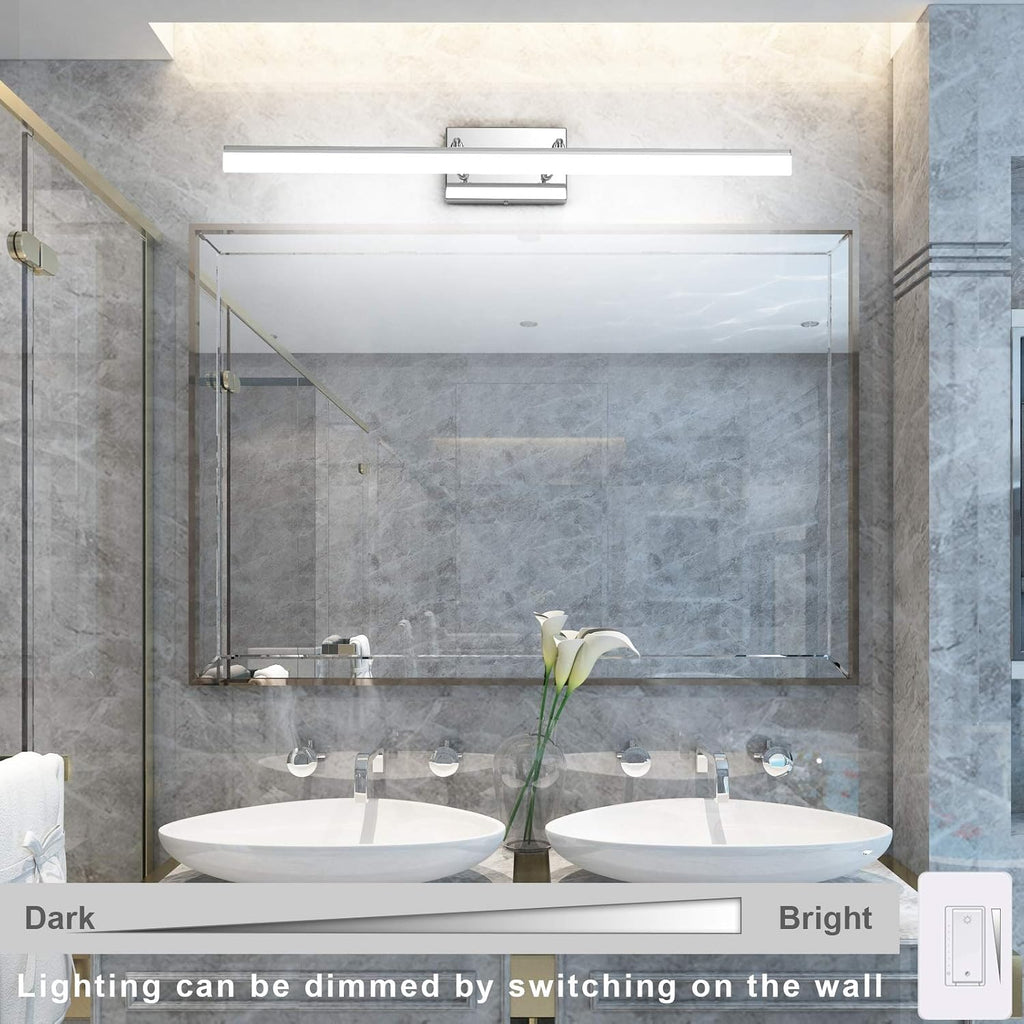31.5" Chrome Dimmable LED Bathroom Vanity Light