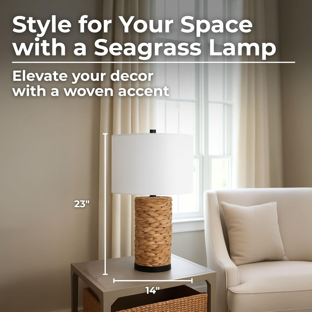 2 Pack Ripple Glass Pillar Table Lamp