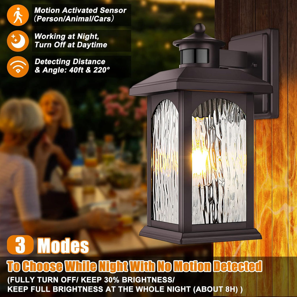 Bronze Motion Sensor Outdoor Wall Lights