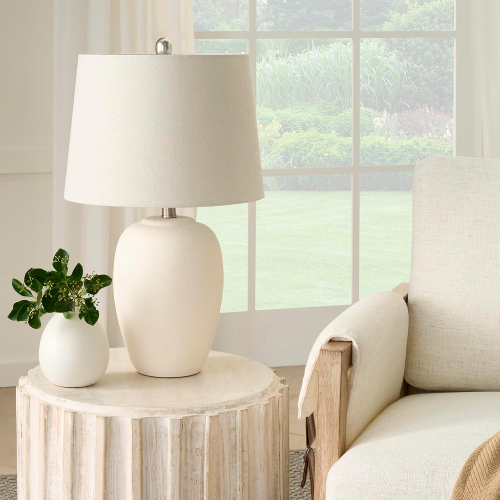 23" Ceramic Jar Table Lamp