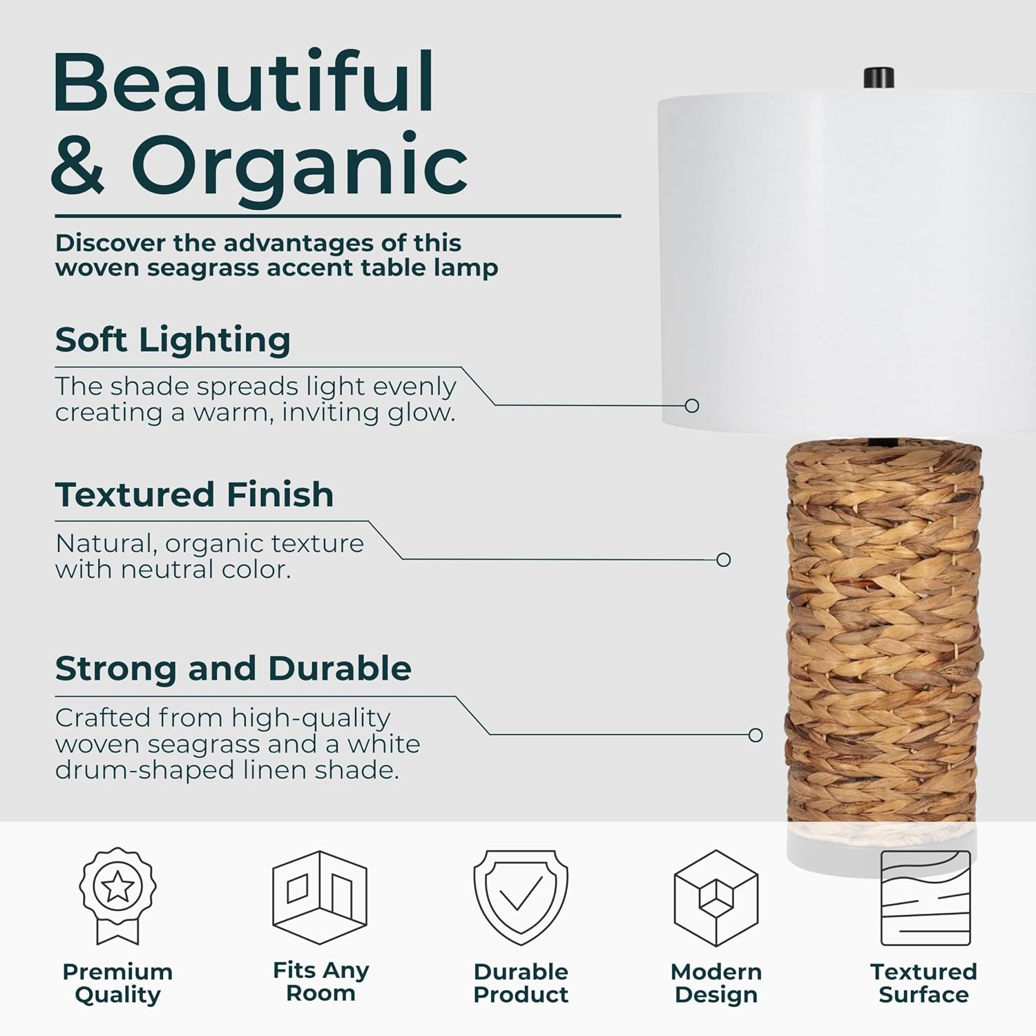 2 Pack Ripple Glass Pillar Table Lamp