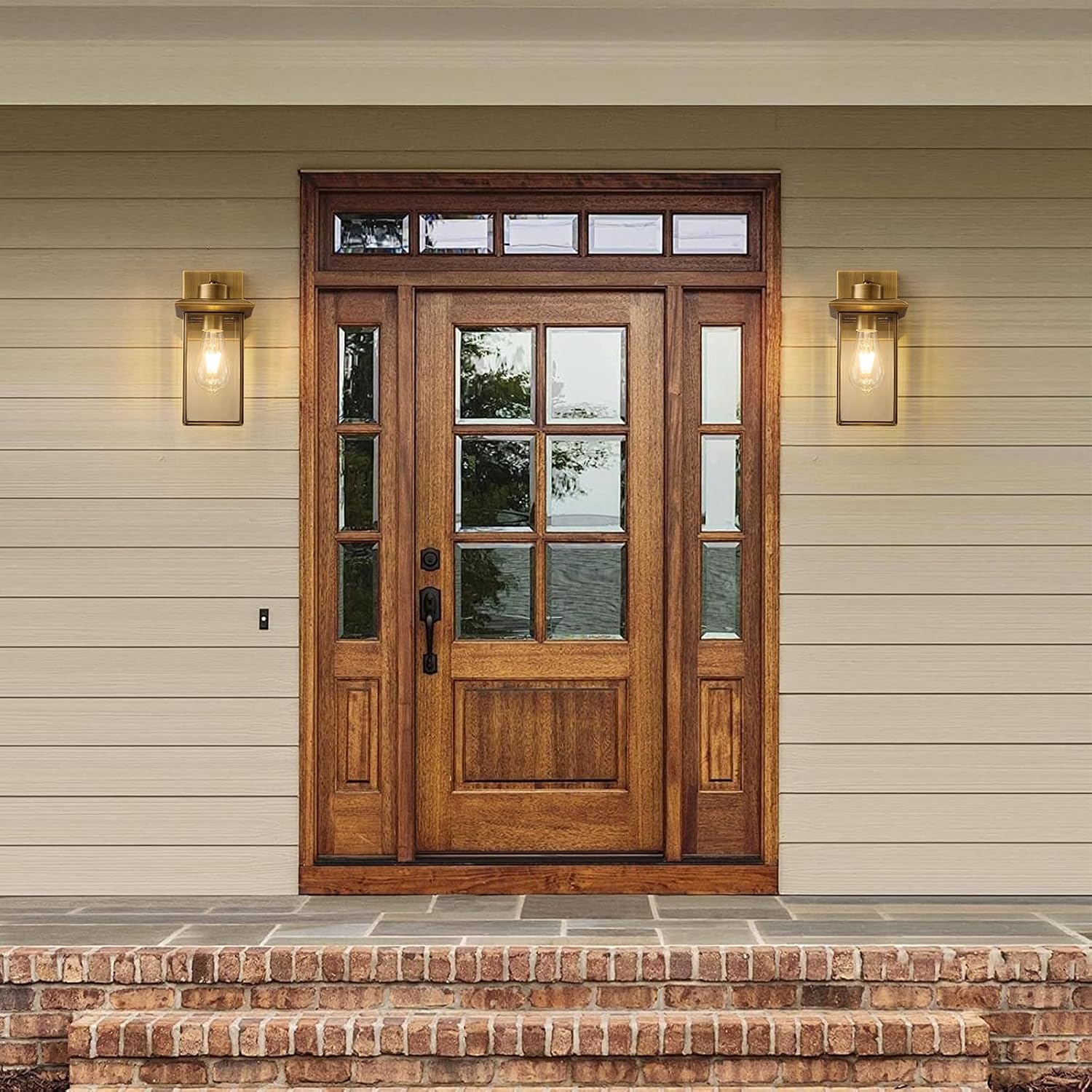 2 Pack Bronze Outdoor Wall Sconces