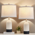 2 Pack Ceramic Bedside Table Lamps