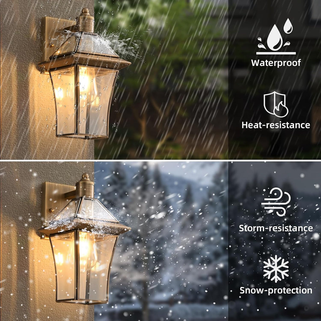 2 Pack Waterproof Outdoor Wall Sconces
