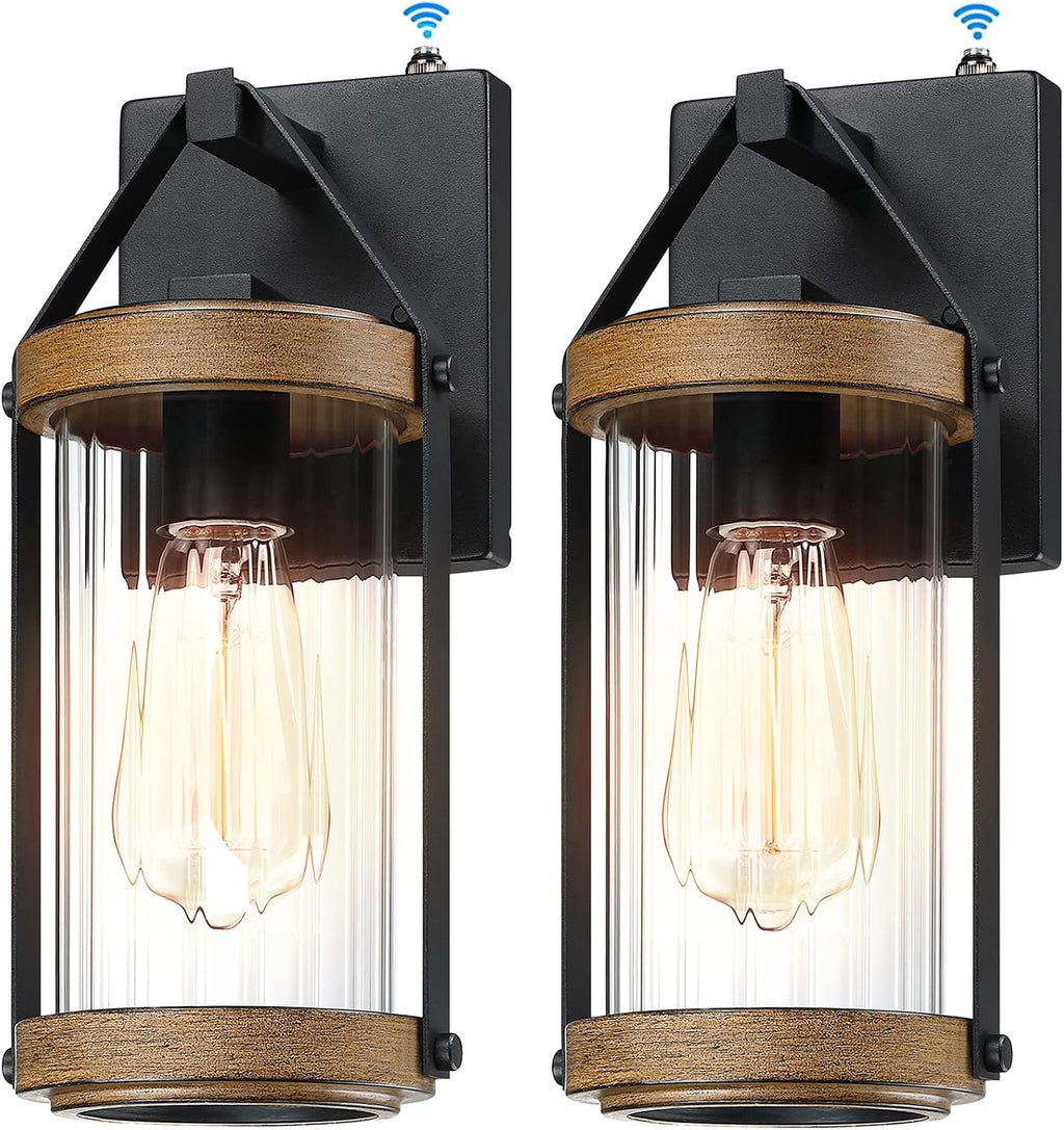 2 Pack Dusk to Dawn Outdoor Wall Lanterns