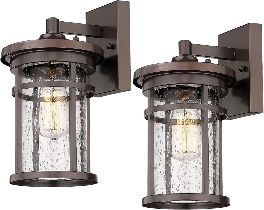 2 Pack Bronze Outdoor Wall Sconces