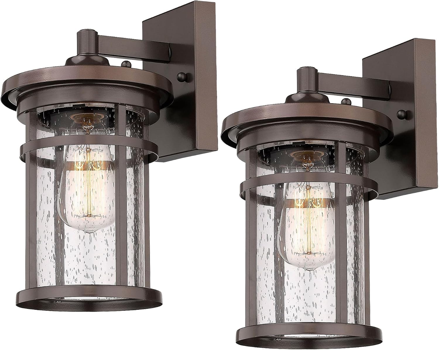 2 Pack Bronze Outdoor Wall Sconces