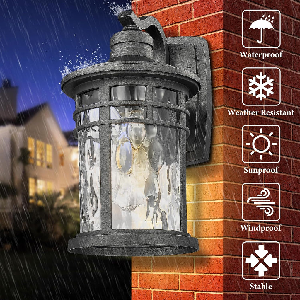 Water Ripple Glass Outdoor Wall Sconce