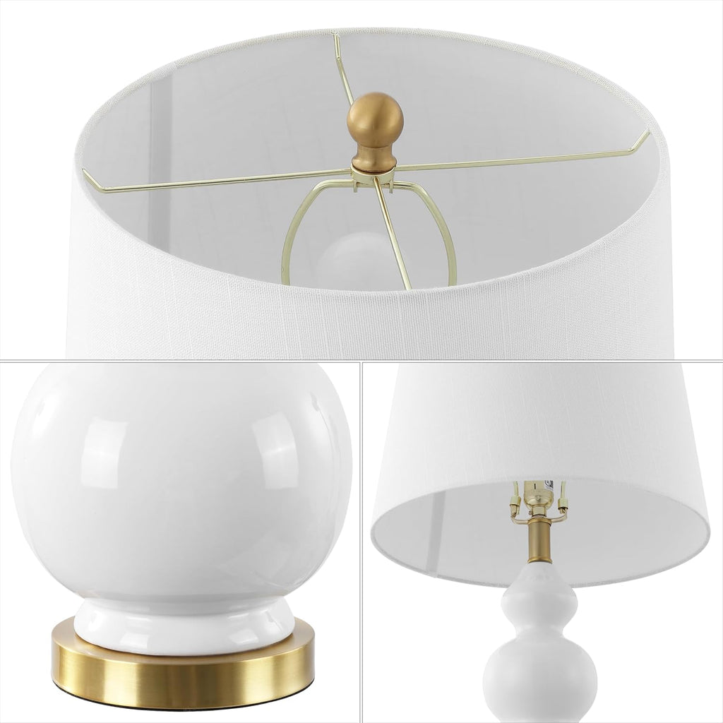 White Brass Gourd Table Lamp