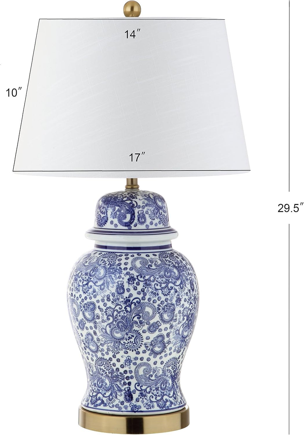 Blue Ginger Jar Ceramic Table Lamp