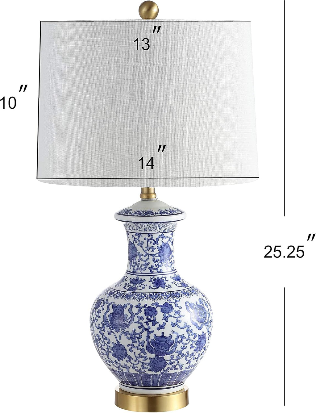 2 Pack Ginger Jar Ceramic Table Lamps